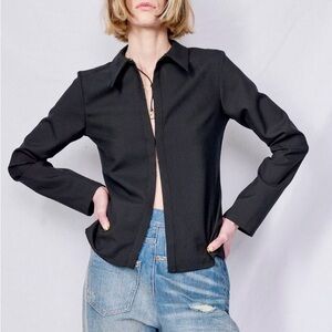 Black Blouse / Black button down / Black going out top